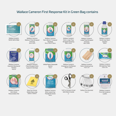 Wallace Cameron First Response Kit in Green Bag