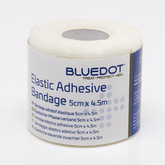 Blue Dot White Elastic Adhesive Bandage (EAB) 5cm x 4.5m (Box 12)