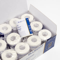 Blue Dot White Elastic Adhesive Bandage (EAB) 7.5cm x 4.5m (Box 12)
