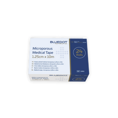 Blue Dot Microporous Tape 1.25cm x 10m (Box 24)