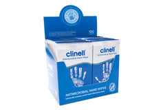 Clinell Antibacterial Hand Wipes (individually wrapped) x 100