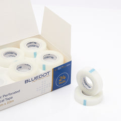 Blue Dot Plastic Perforated Tape 1.25cm x 10m (Box 24)