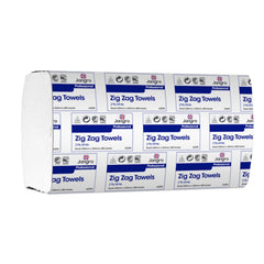 Jangro Professional 2 Ply Zig-Zag Hand Towels - White