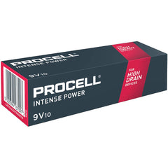 Procell Intense Batteries (9V/6LR61) - Box of 10 Cells