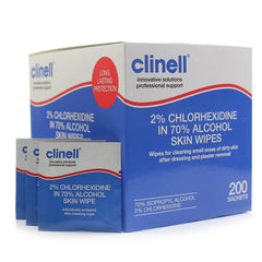 Clinell Alcoholic 2% Chlorhexidine Skin Wipes x 200