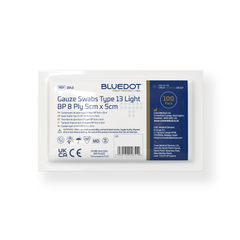 Blue Dot 5cm x 5cm Non-Sterile Gauze Swabs (Pack 100)