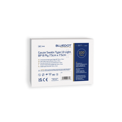 Blue Dot 7.5cm x 7.5cm Non-Sterile Gauze Swabs (Pack 100)