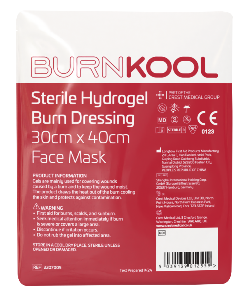 Burn Kool 30cm x 40cm Face Mask Burn Dressing