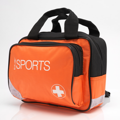 Empty Small Orange Sports First Aid Bag