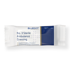 Blue Dot Flow Wrapped Sterile No3 Ambulance Dressing 280mm x 200mm