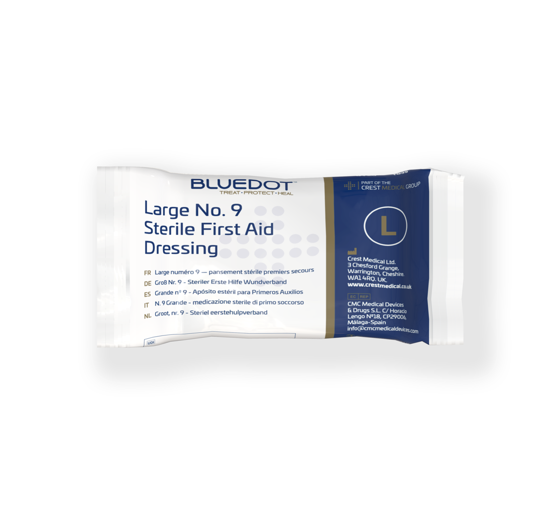 Blue Dot Flow Wrapped Large No9 Dressing