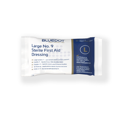 Blue Dot Flow Wrapped Large No9 Dressing