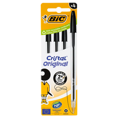 Bic Cristal Ball Pens Black 4’s