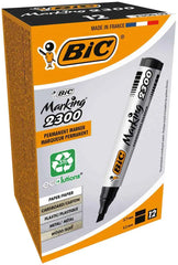 Bic Permanent Chisel Tip 2300 Markers Black