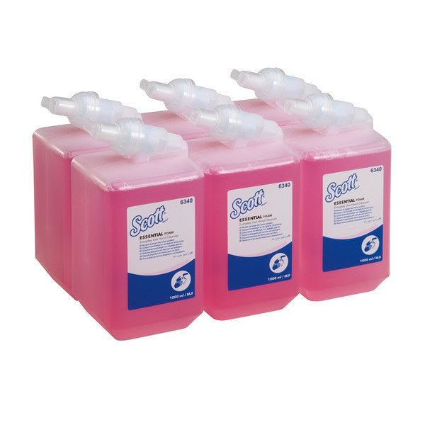 Scott Essential Everyday Use Foam Hand Cleanser Refill Cassettes Pink 1 Liter