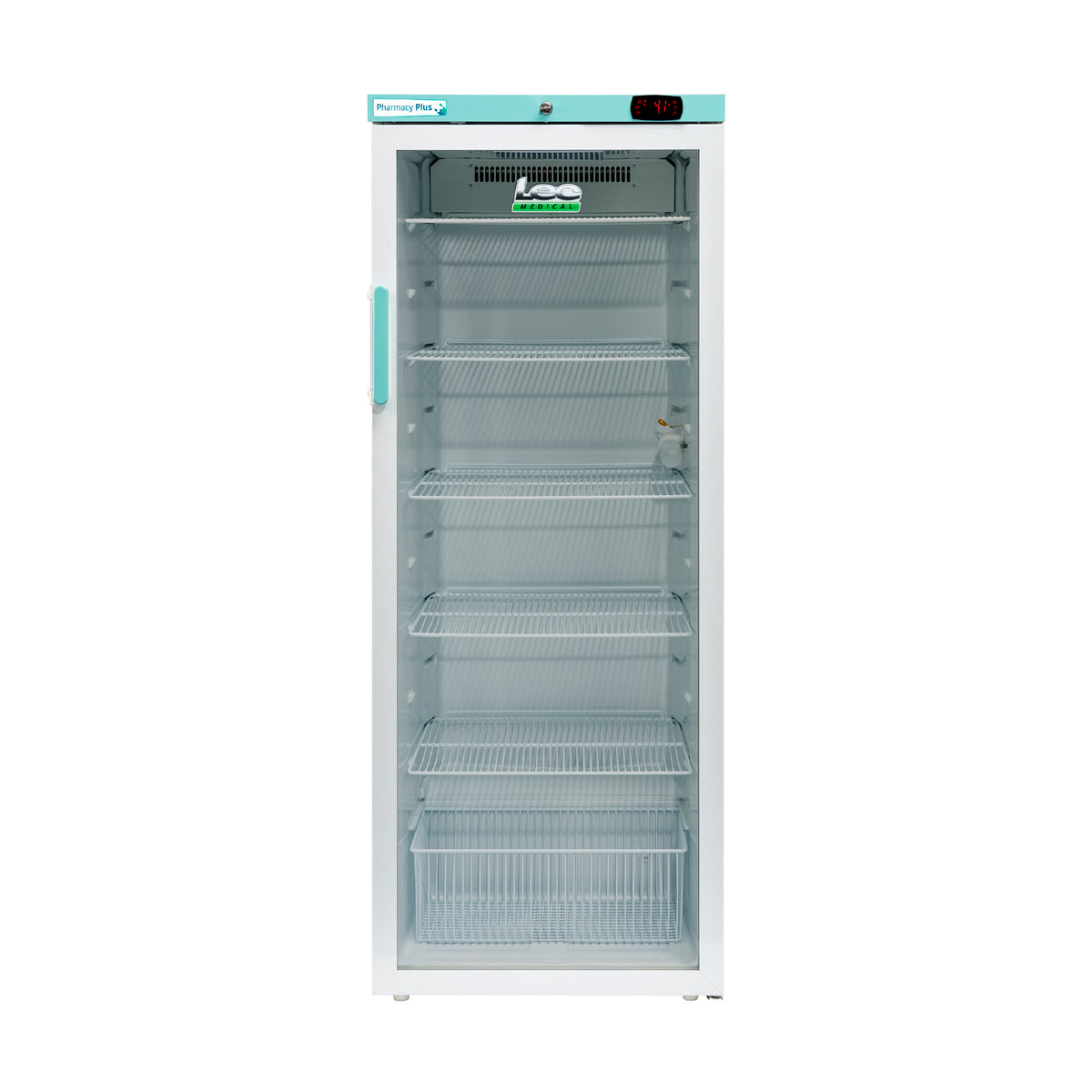 PPGR310BT-LHH - Lec 310L Freestanding Pharmacy Plus Fridge with Left Hand Hinge and Glass Door