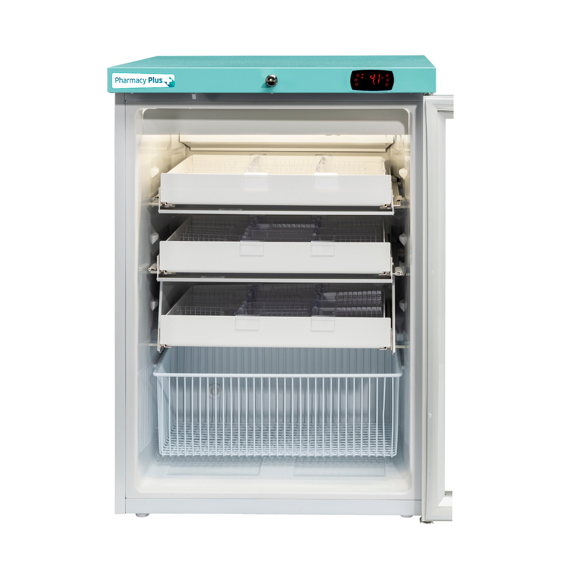 PPGR158BT-DWP - Lec 158L Pharmacy Plus Fridge with Drawers with Glass Door