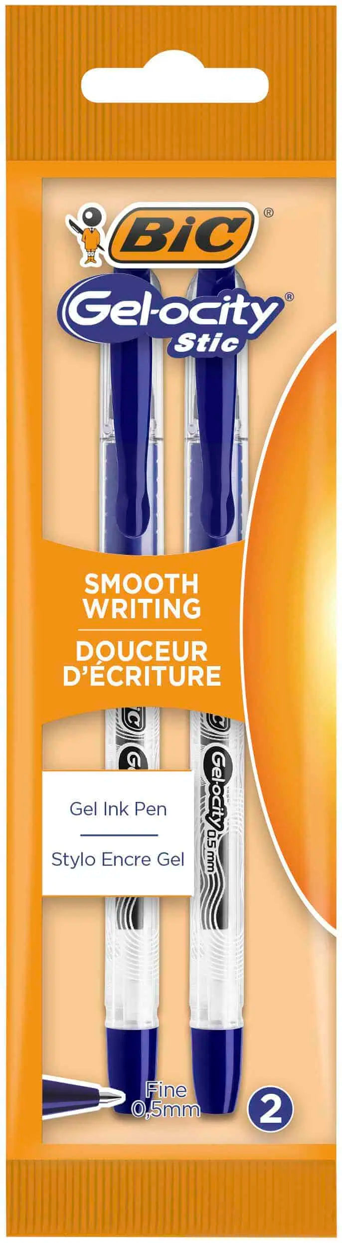 Bic Gel-ocity Stick Pen Blue 2 Pack