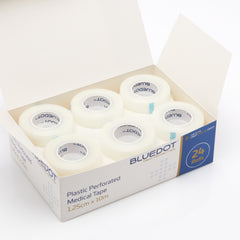 Blue Dot Plastic Perforated Tape 1.25cm x 10m (Box 24)