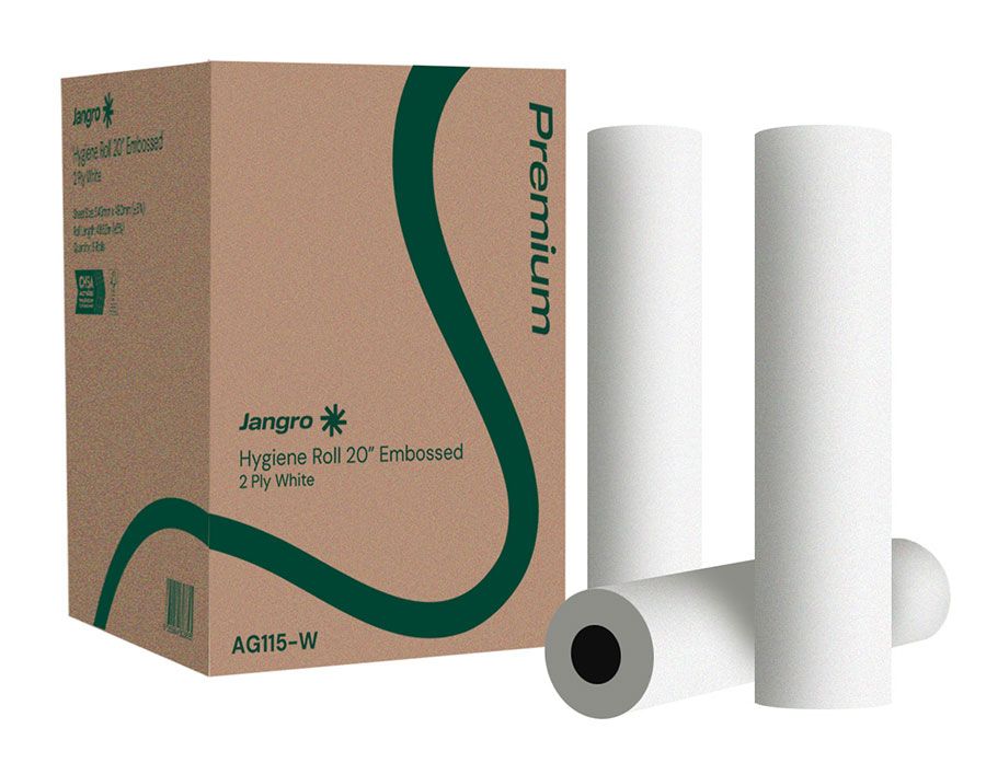 Jangro Premium 2 Ply Couch Roll - 20" - White