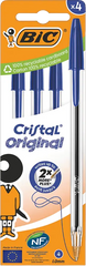 Bic Cristal Ball Pens Blue 4’s
