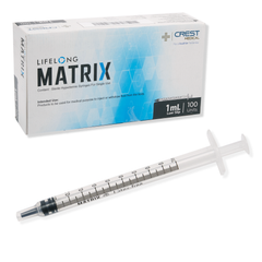 Lifelong Sterile 3PC Luer Slip Syringe 1ml 0.01 ml graduation