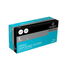 Jangro Premium Nitrile Disposable Powder Free Gloves - Small - Blue