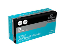 Jangro Premium Nitrile Disposable Powder Free Gloves - XL - Blue