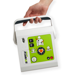 Semi-Automatic Defibrillator Package Including Wall Bracket