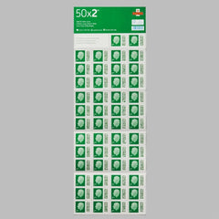 50 x 2nd Class Stamp Sheet