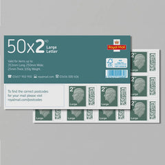 50 x 2nd Class Large Letter Stamp Sheet