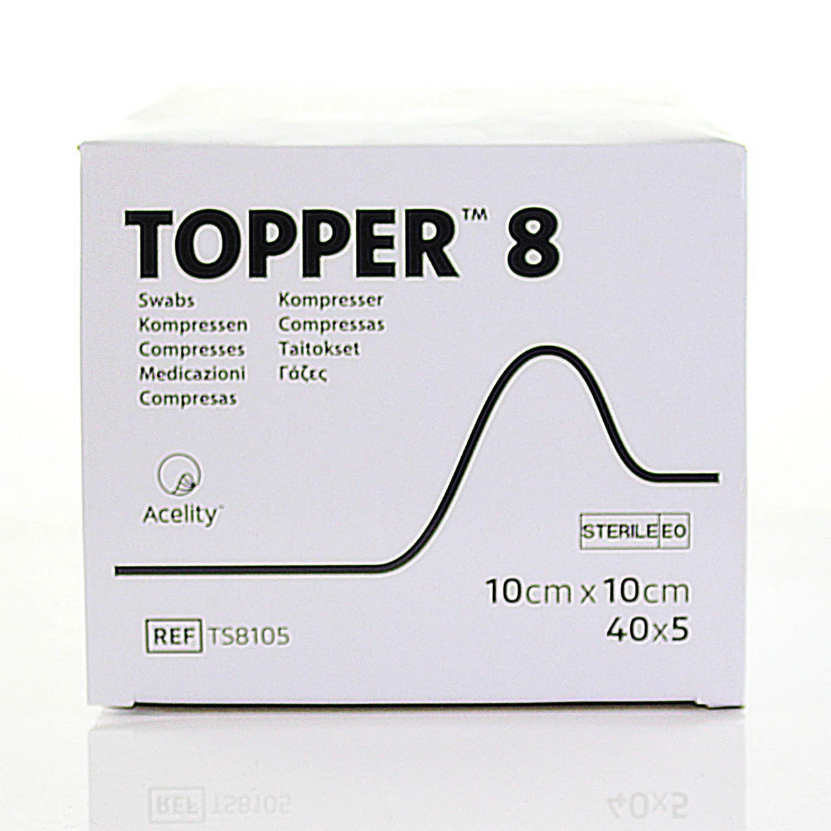 Topper 8 Gauze Swabs Sterile: 10 x 10cm (TIED 5) x 40