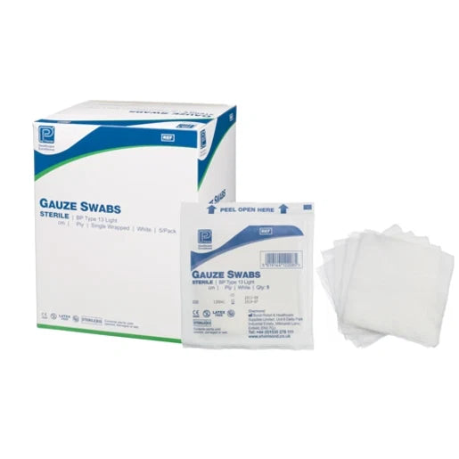 Sterile Gauze Swabs 32 Ply White (10 x 10 cm) - Pack of 15
